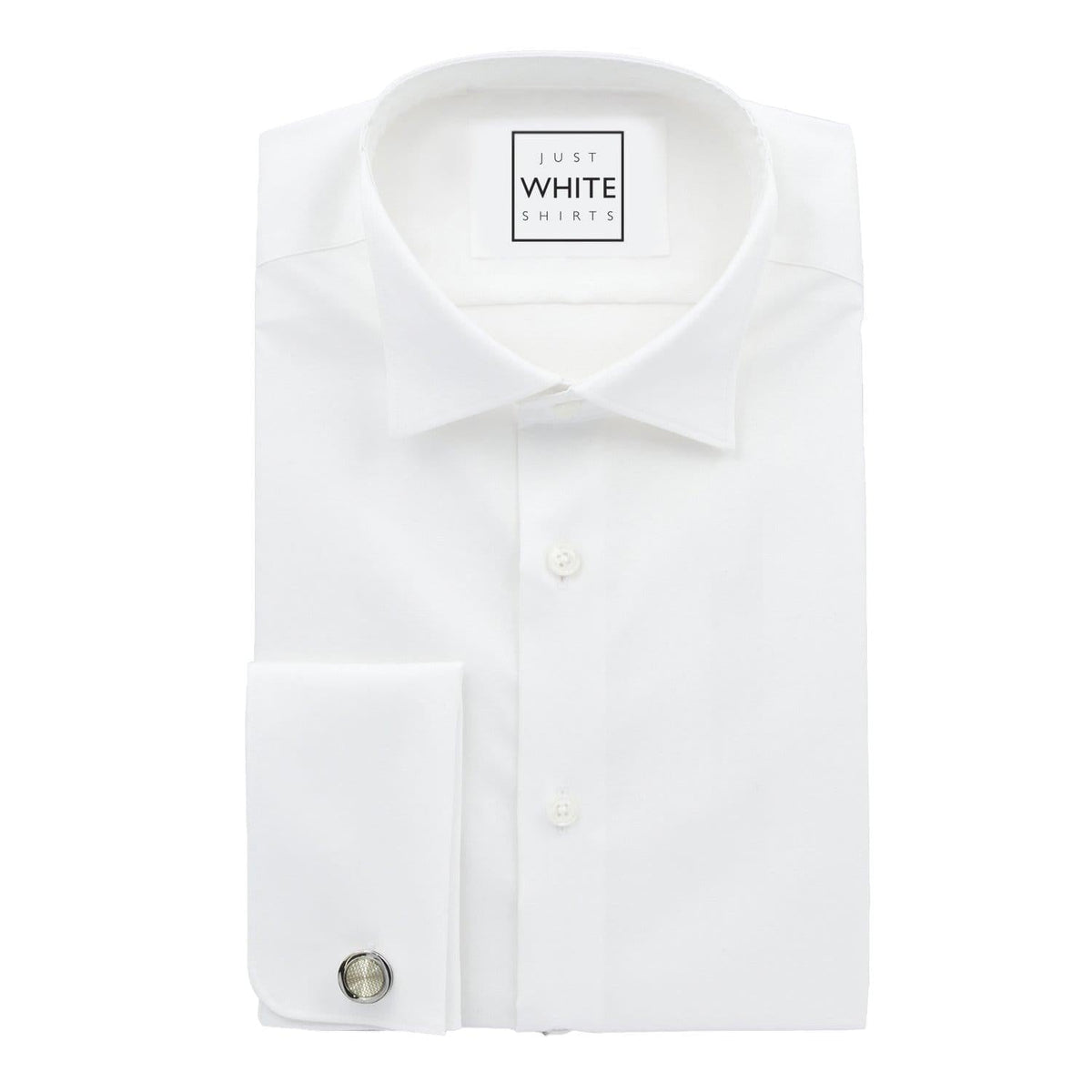 Dress shirt with white best sale collar and cuffs name