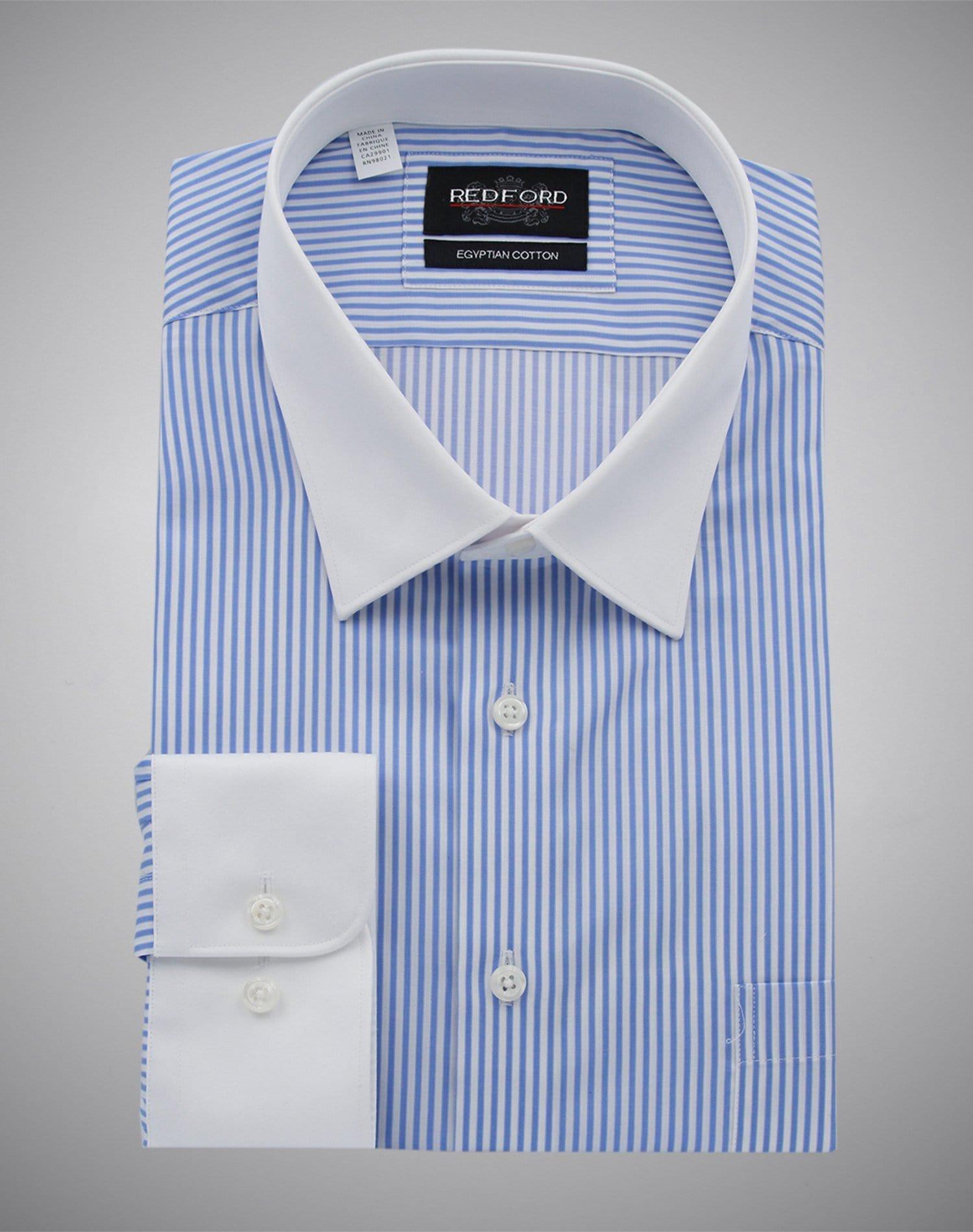 Banker Collar Light Blue Stripe Shirt