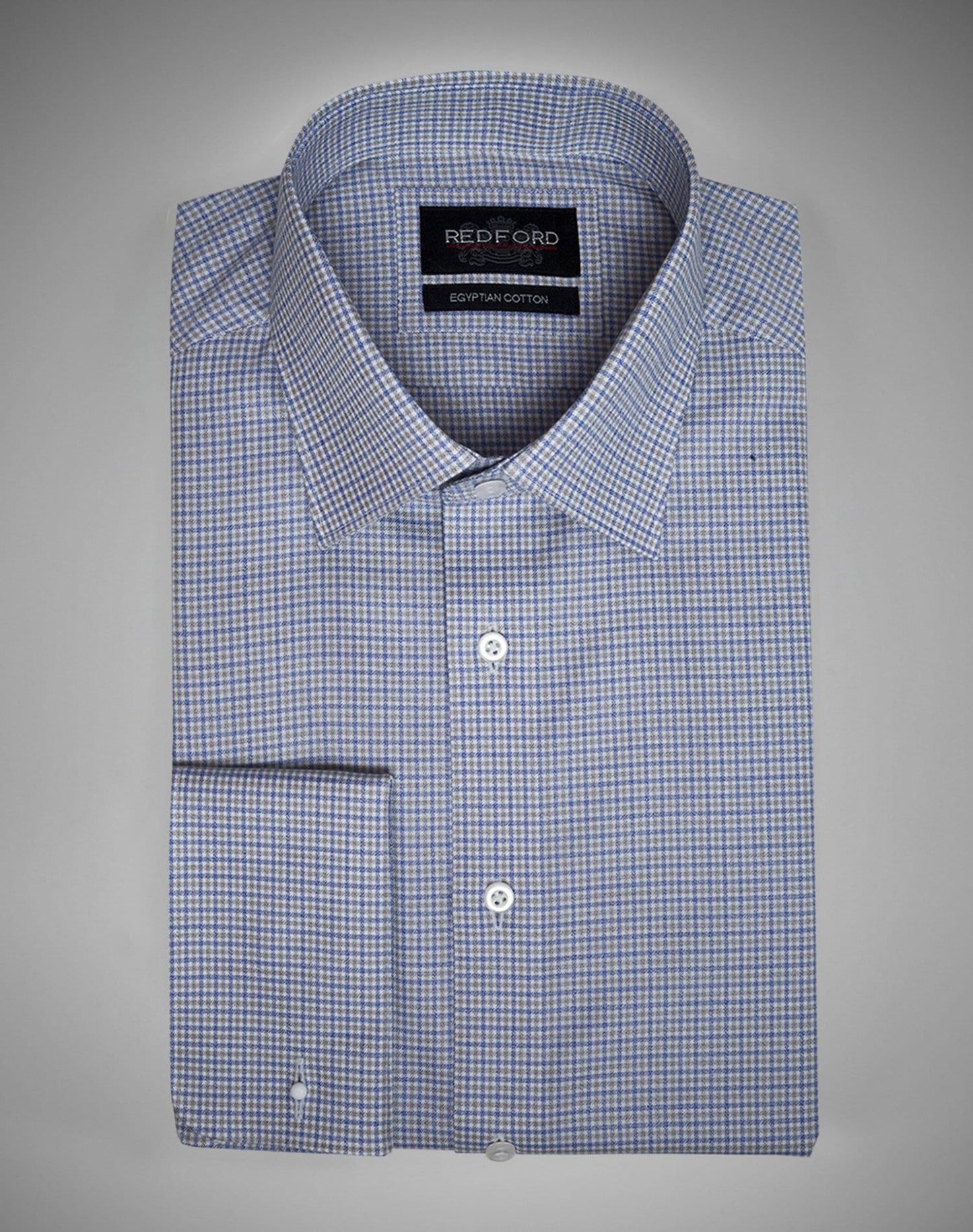 Blue Gingham Small Check - Just White Shirts