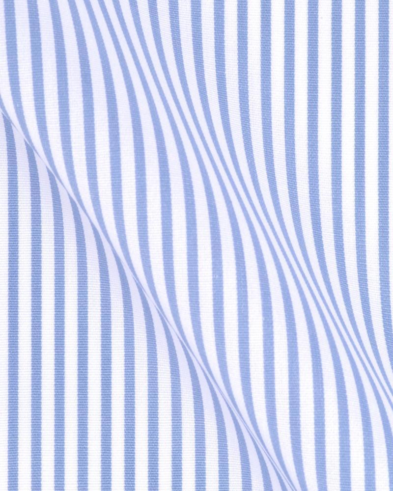 Canclini Argento Blue Stripe Shirt 3030.w110.0002.f03 - Just White Shirts