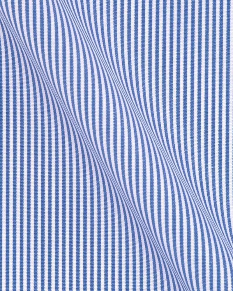 Canclini Argento Navy Blue Stripe Shirt 3030.w100.0003.f03 - Just White Shirts