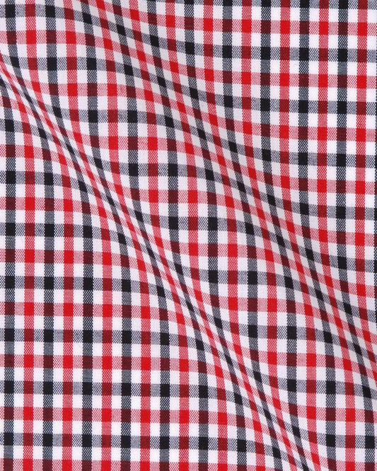 Canclini London Red & Black Check Shirt 2420.w021.0081.fan - Just White Shirts