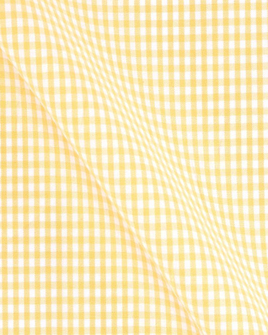 Canclini London Yellow Check Shirt 2420.w831.0005.fan - Just White Shirts