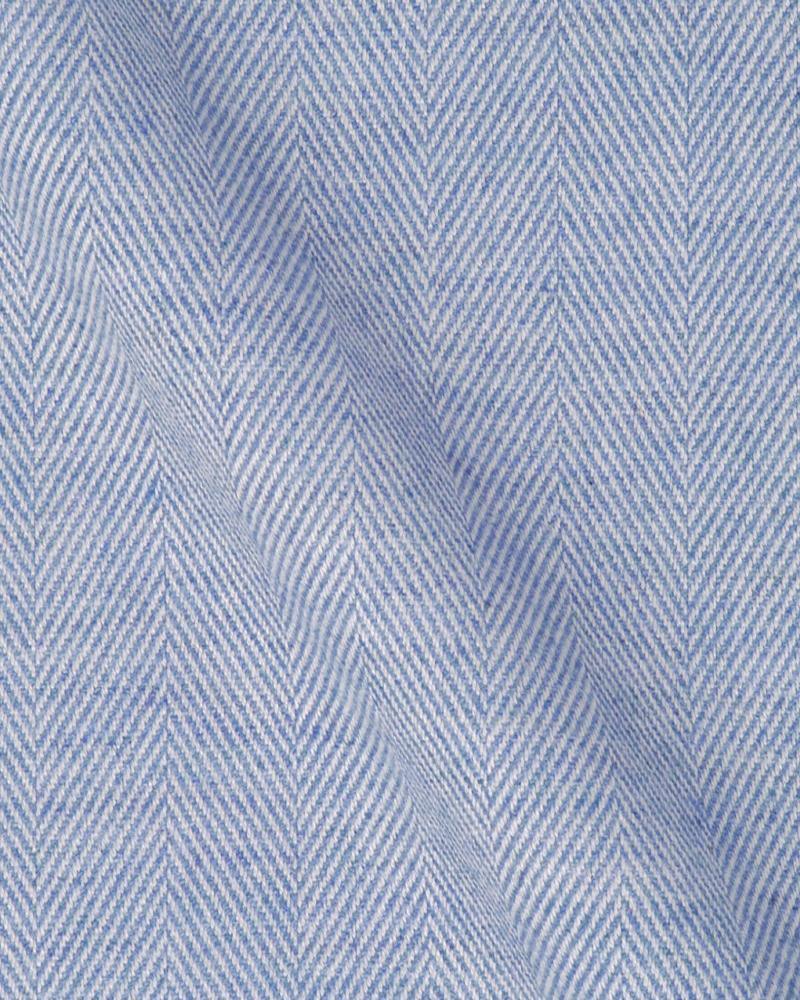 Canclini Melton Blue Herringbone Shirt 2331.w012.0013.chi - Just White Shirts