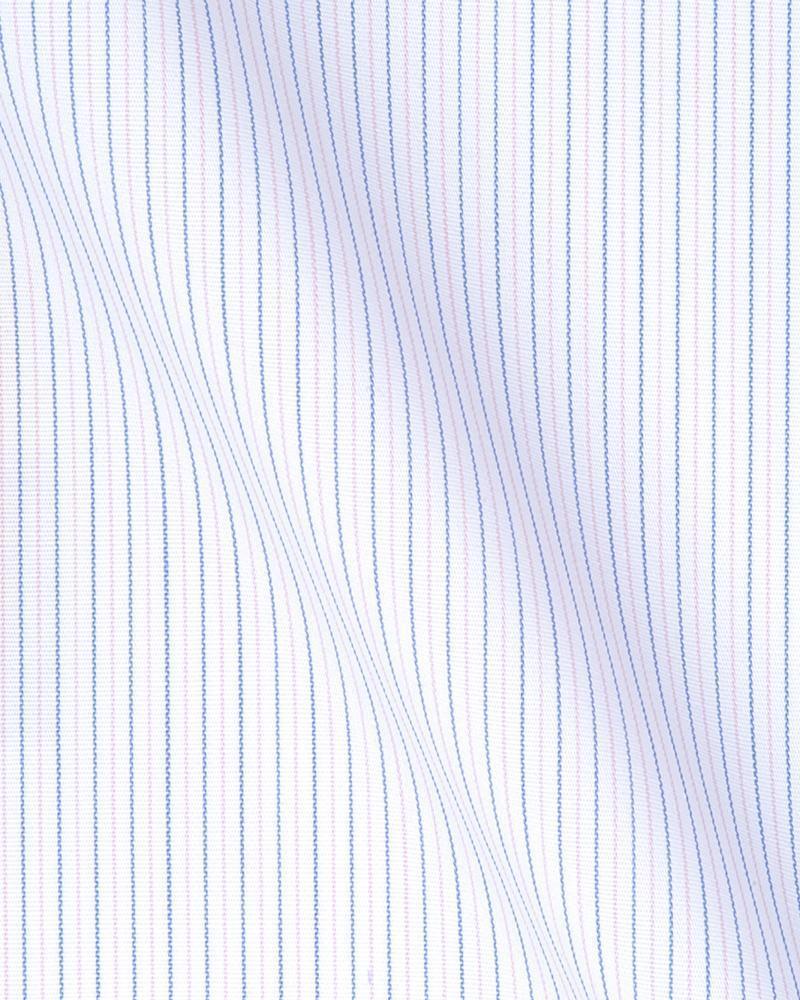 Canclini Milano Blue & Pink Stripe Shirt 6409.w170.0002.fan - Just White Shirts