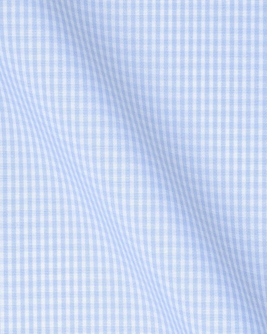 Canclini Milano Blue Check Shirt 6409.w181.0001.fan - Just White Shirts