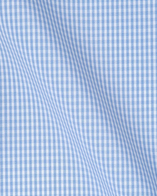 Canclini Milano Blue Check Shirt 6409.w181.0004.fan - Just White Shirts