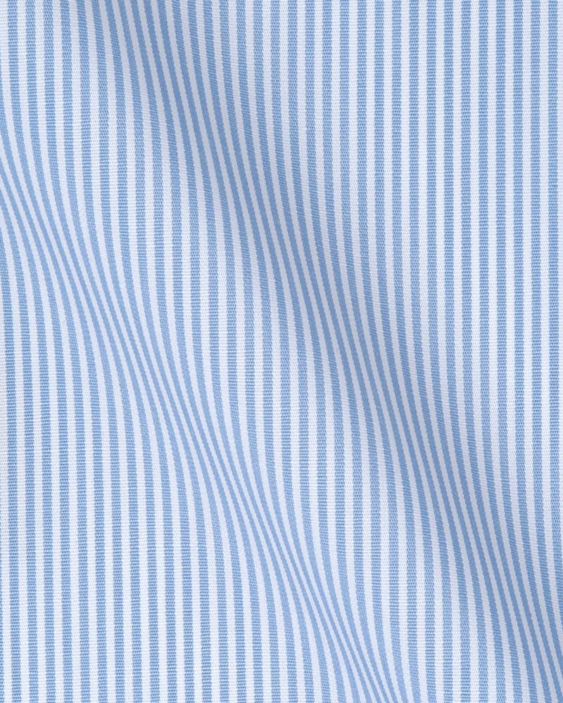 Canclini Milano Blue Stripe Shirt 6409.w180.0004.fan - Just White Shirts