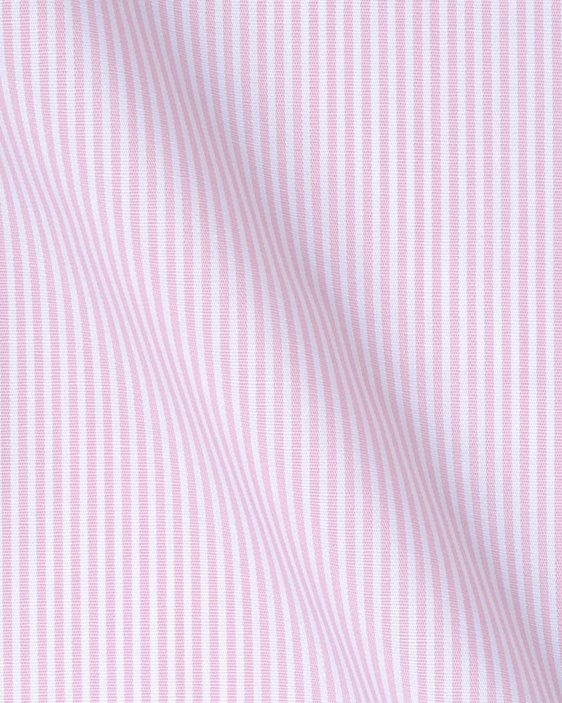 Canclini Milano Pink Stripe Shirt 6409.w180.0002.fan - Just White Shirts