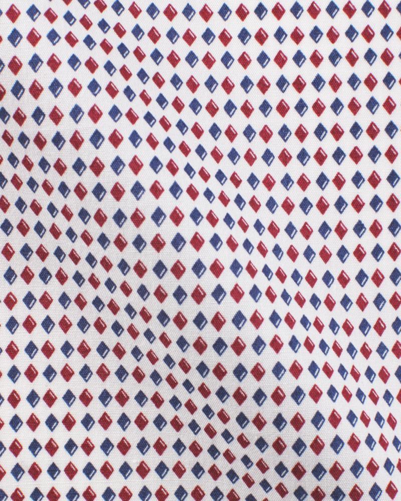 Canclini Rock Red & Blue Printed Diamond Shirt 2317h.w22999.0001.fa2 - Just White Shirts