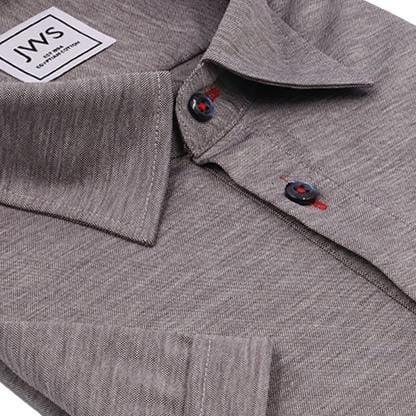 Charcoal fine Pique Polo Shirt - Just White Shirts