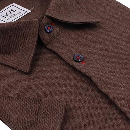 Chocolate Brown Pique Polo Shirt - Just White Shirts