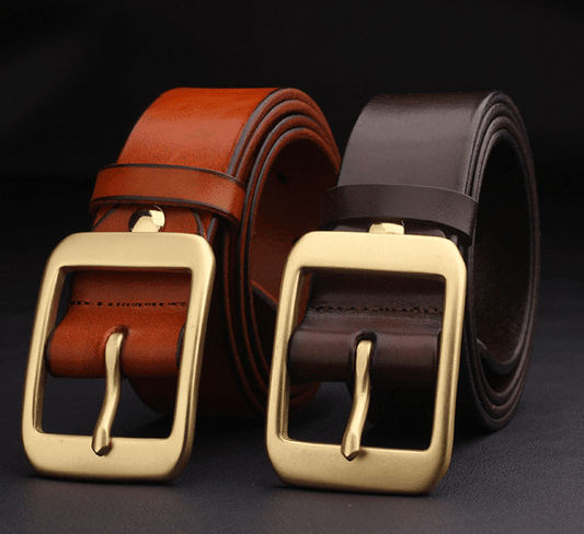 Classy Matt Finish Casual Leather Belts - Just White Shirts