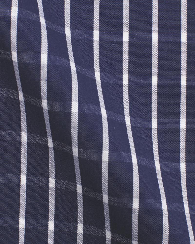 Cnclini Skin Navy Blue Check Shirt 4162.w3431.0015.fan - Just White Shirts