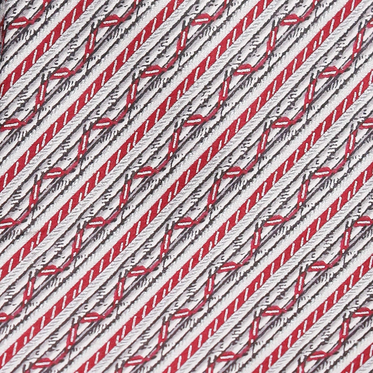 GREY AND PINK STRIPE SILK TIE - Just White Shirts