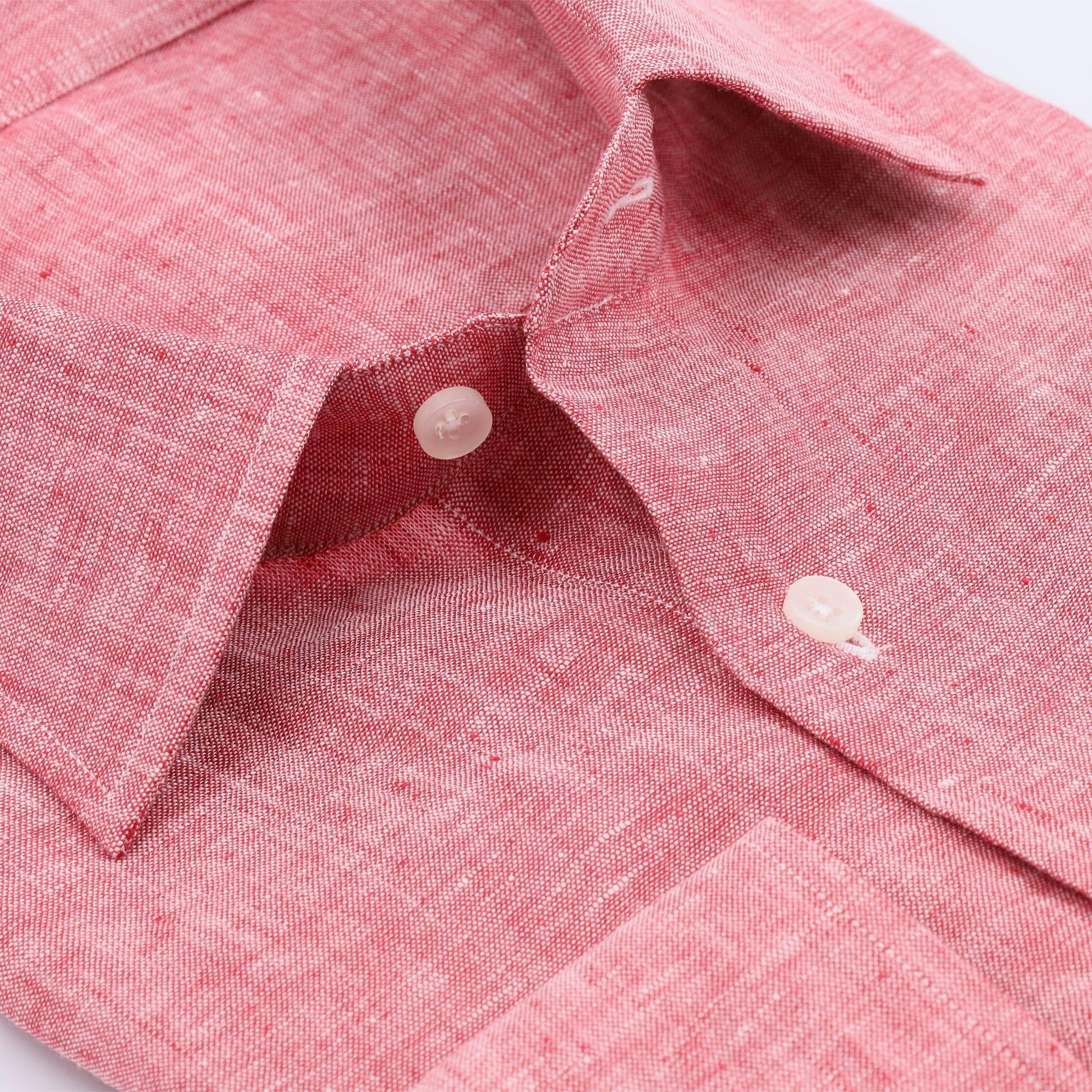 Linen Sports Shirt Red - Just White Shirts