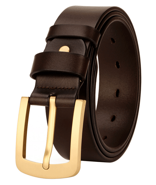 Matt Finish Dressy Casual Leather Belt - Just White Shirts