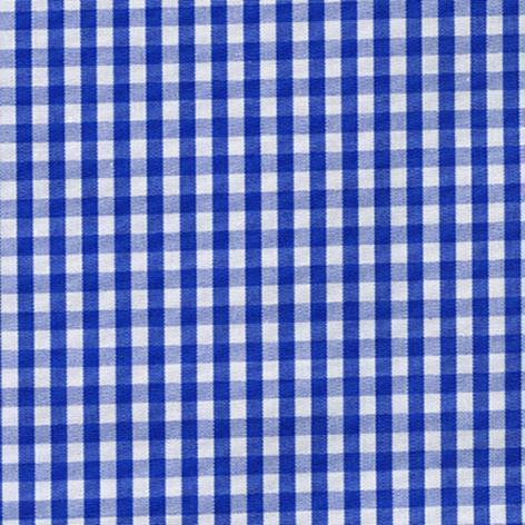 Mid Blue and White Mini Check Classic Custom Shirt 100c 160/2*160/2 Saq067a - Just White Shirts