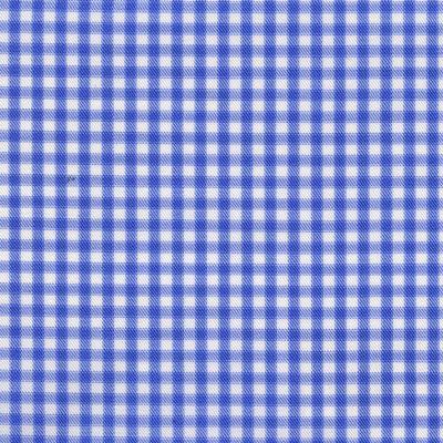 Mid Blue and White Twill Check Classic Custom Shirt 100c 70*70 Sar771a - Just White Shirts