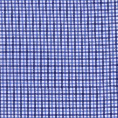 Multi Blue and White Twill Check Classic Custom Shirt 100c 70*70 Saq970a - Just White Shirts