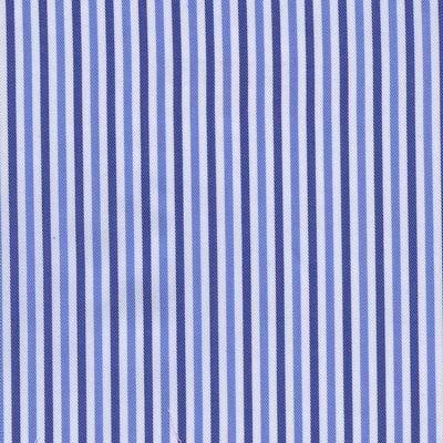 Multi Blue and White Twill Stripe Classic Custom Shirt 100c 70*70 Sar775a - Just White Shirts