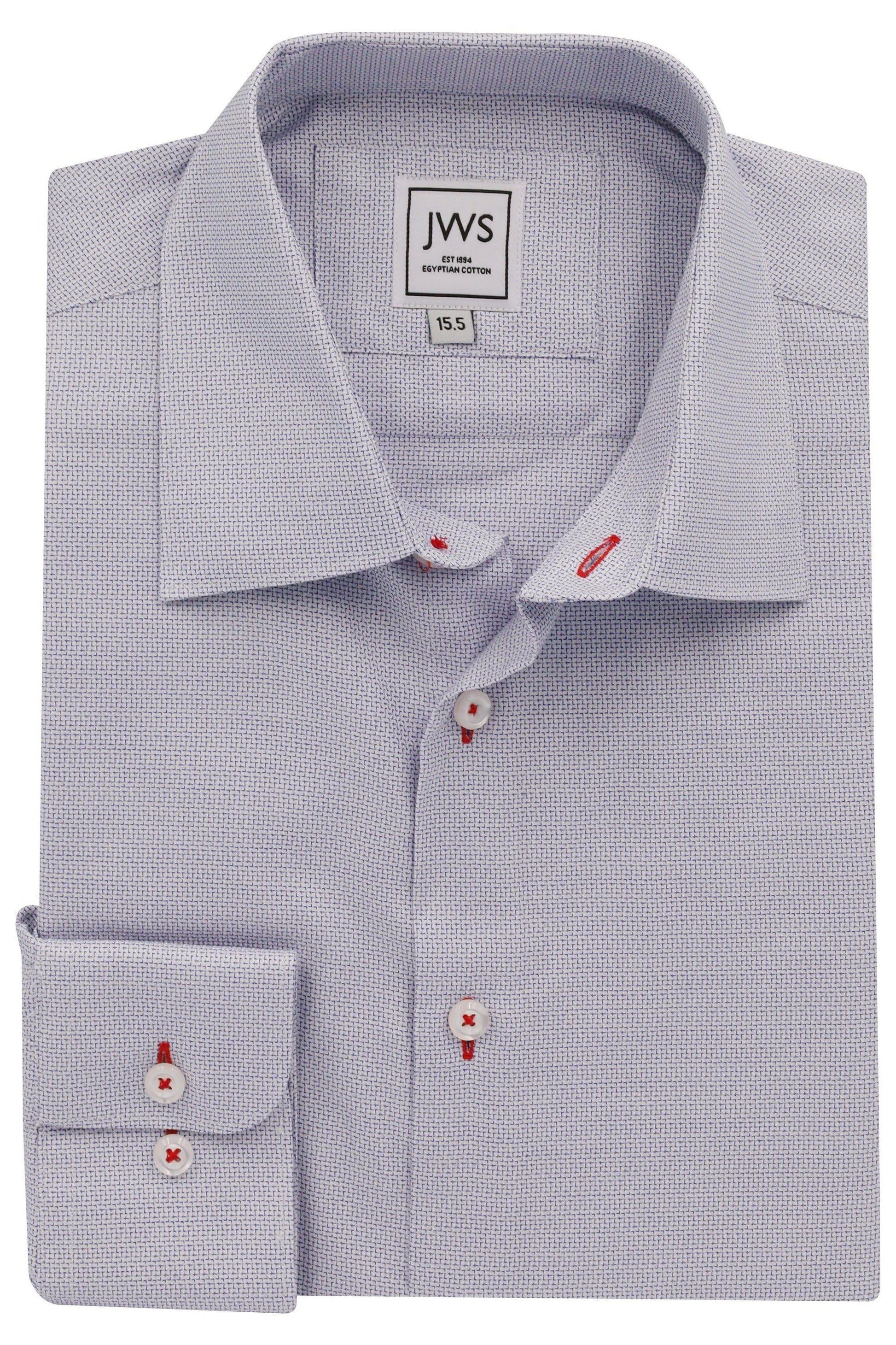 Navy Oval Design Dress Shirts - Just White Shirts