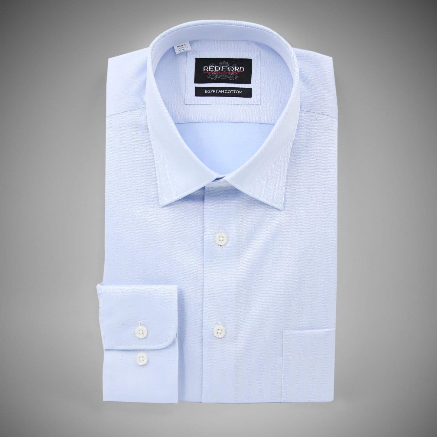 Non-Iron Solid Light Blue Shirt - Just White Shirts