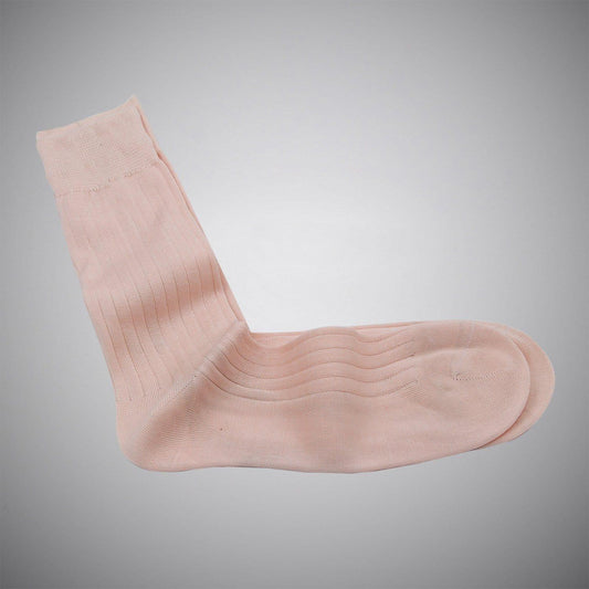 Pastel Peach Mid-calf Mercerized Cotton Socks - Just White Shirts