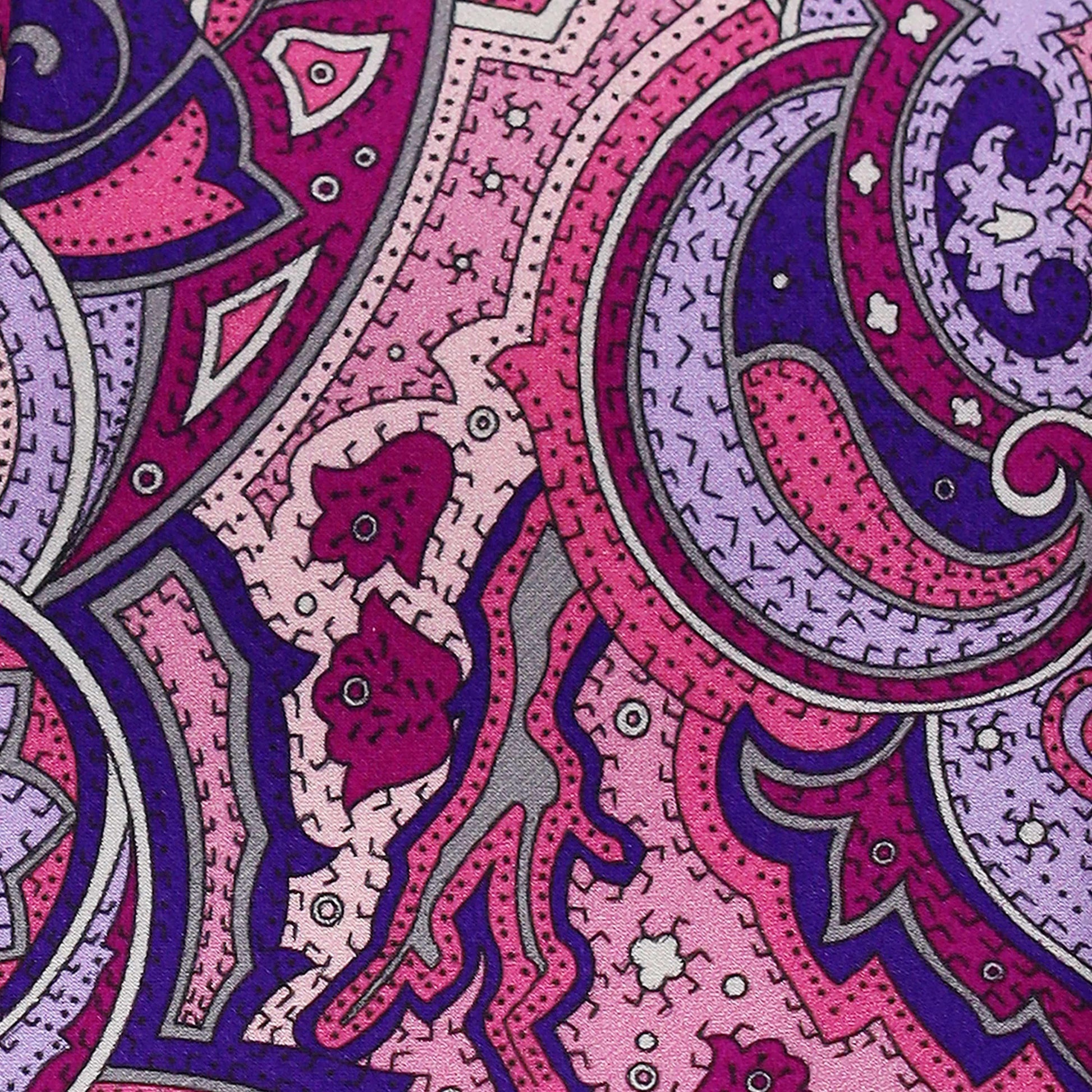 PURPLE PINK AND MAUVE PAISLEY SILK TIE - Just White Shirts