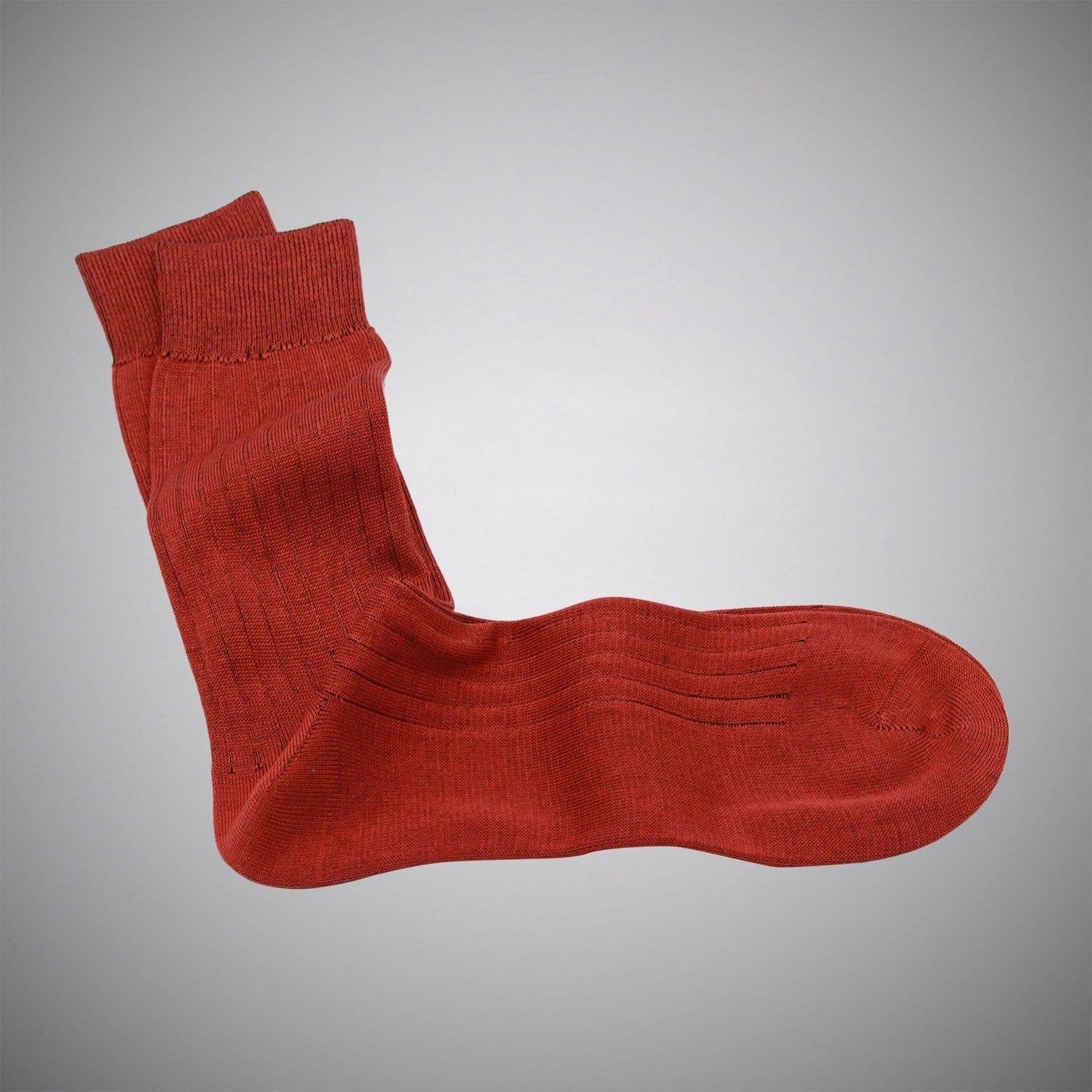 Rust Mid-calf Mercerized Cotton Socks - Just White Shirts