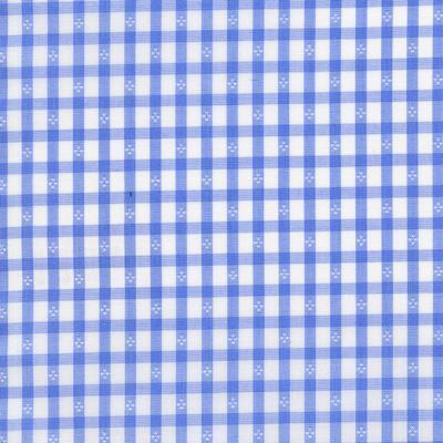 Sky Blue and White End on End Check with a Micro Diamond Pattern Classic Custom Shirt 100c 50*50 Sas721a - Just White Shirts