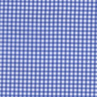 Sky Blue and White Mini Check Classic Custom Shirt 100c 70*70 Sar773a - Just White Shirts