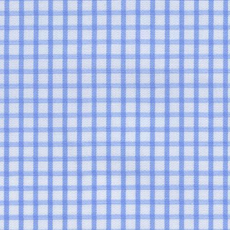 Sky Blue Box Check on White Classic Custom Shirt 100c 70*70 San064a - Just White Shirts