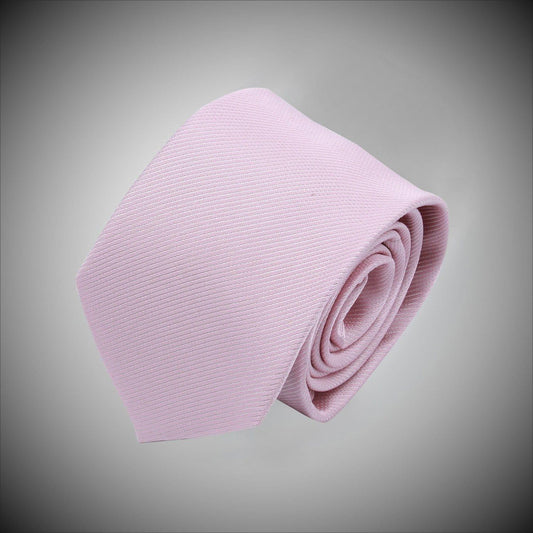 Solid Pink Twill Woven Silk Tie - Just White Shirts