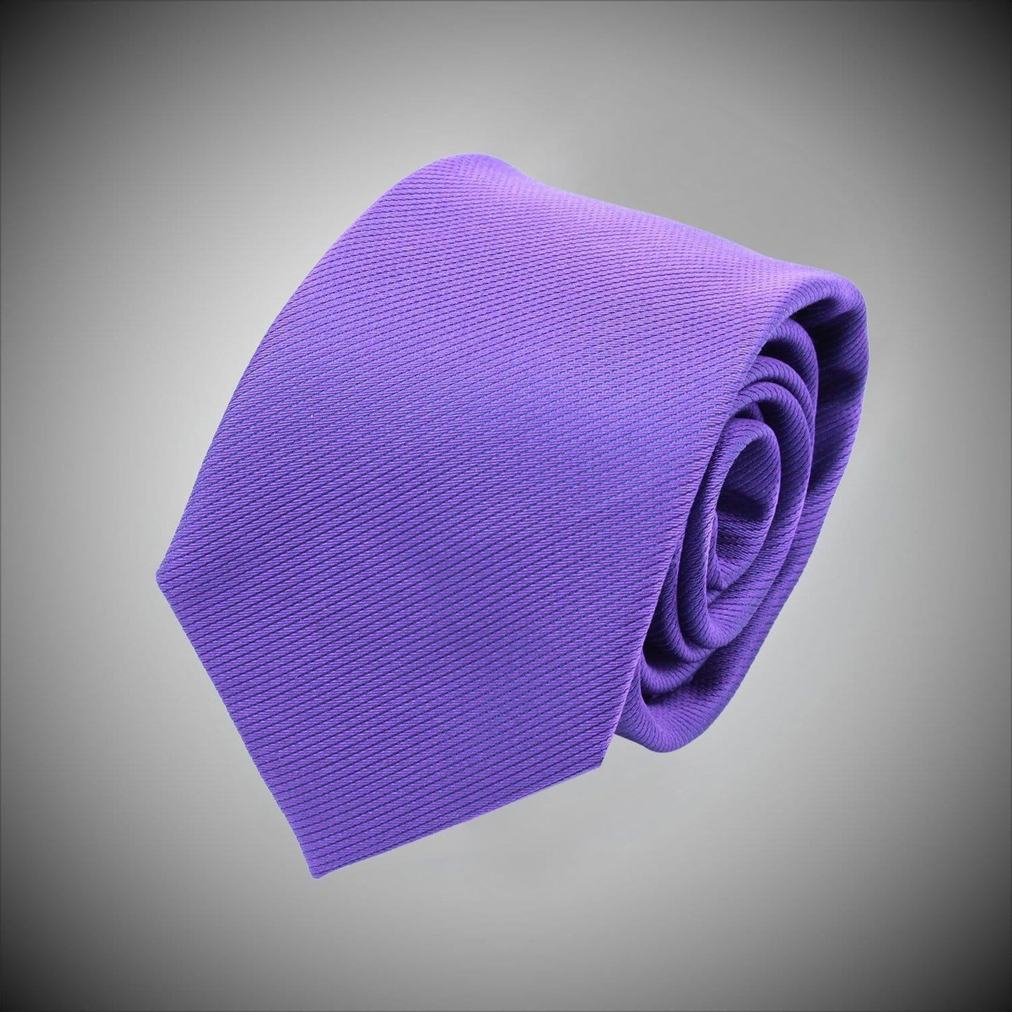 Solid Purple Twill Woven Silk Tie - Just White Shirts