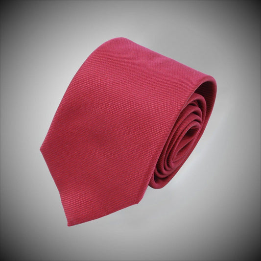 Solid Red Twill Woven Silk Tie - Just White Shirts