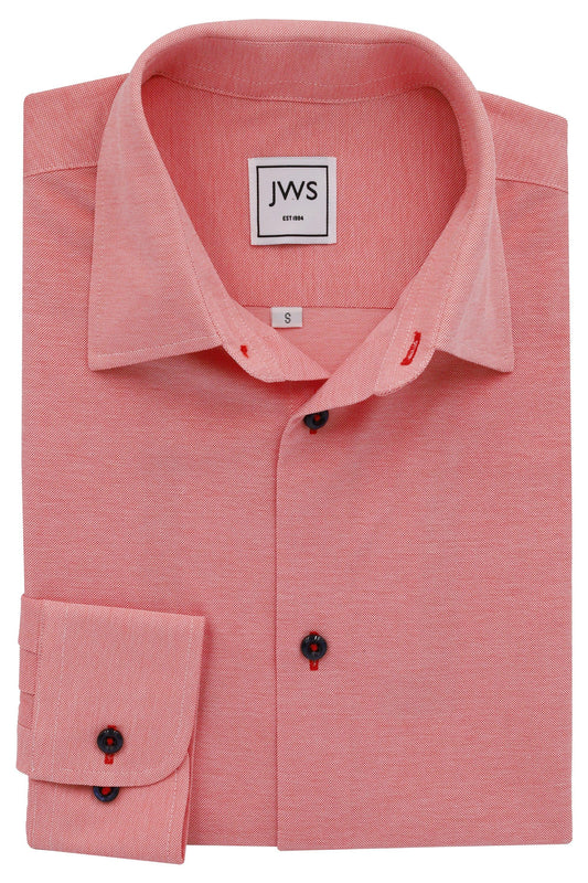 The Athleshirt - Cotton Knit Salmon - Just White Shirts