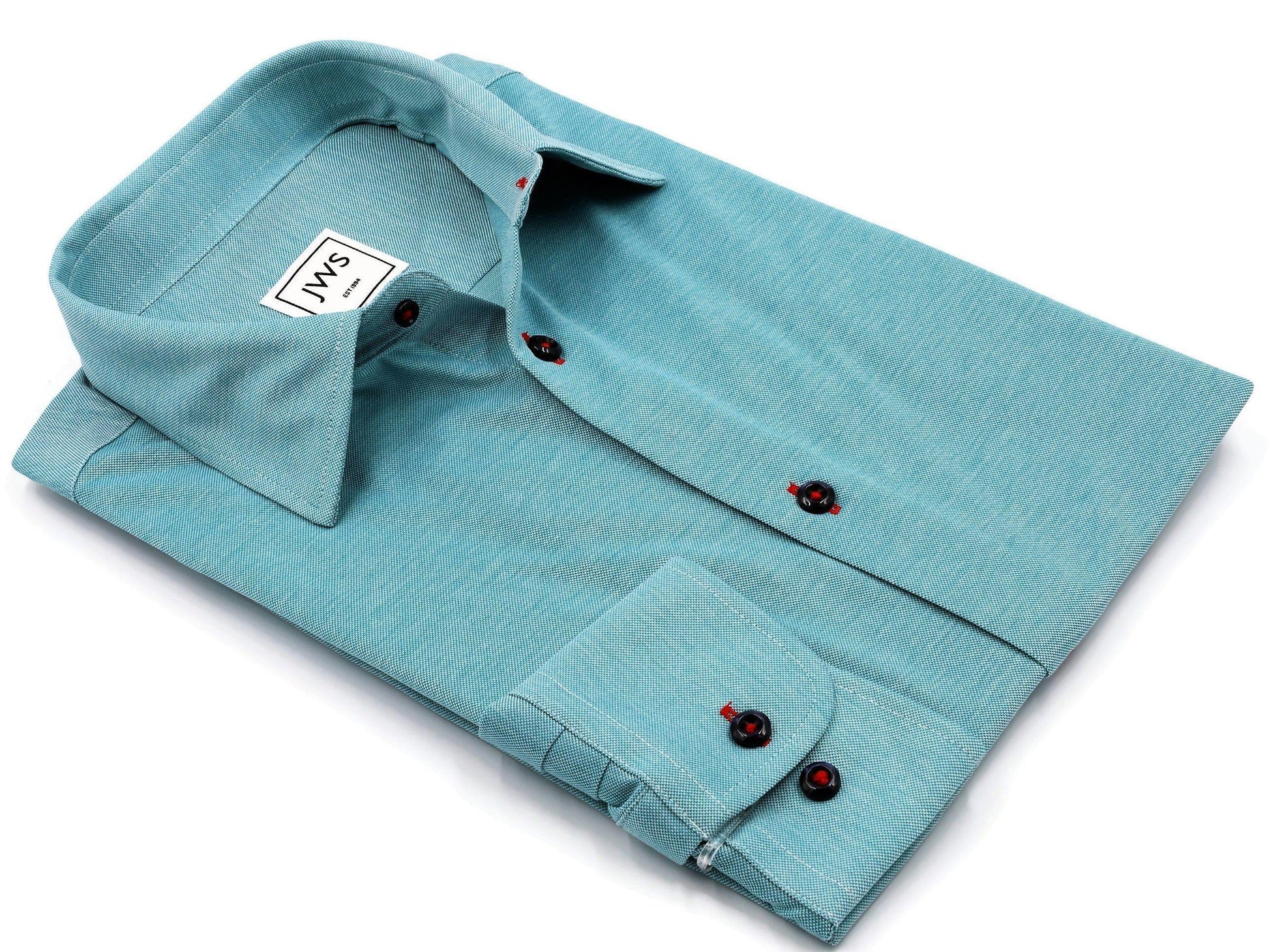 The Athleshirt - Cotton Knit Teal Shirt - Just White Shirts