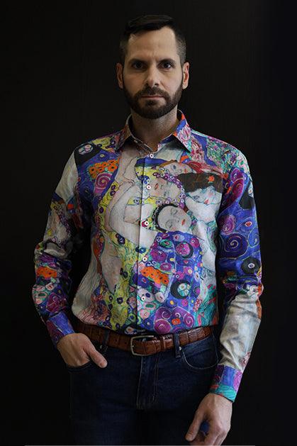 THE VIRGIN BY KLIMT PRINTED SHIRT - Just White Shirts